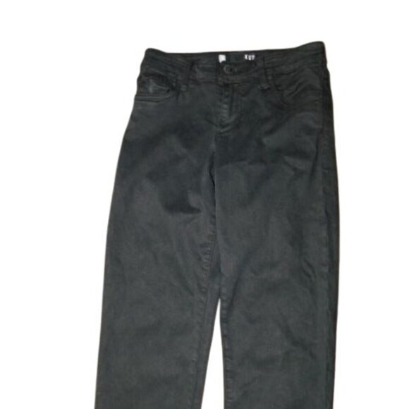 Kut from the Kloth Size 2 Black Amy Crop STRETCH Denim Jeans - Picture 2 of 3